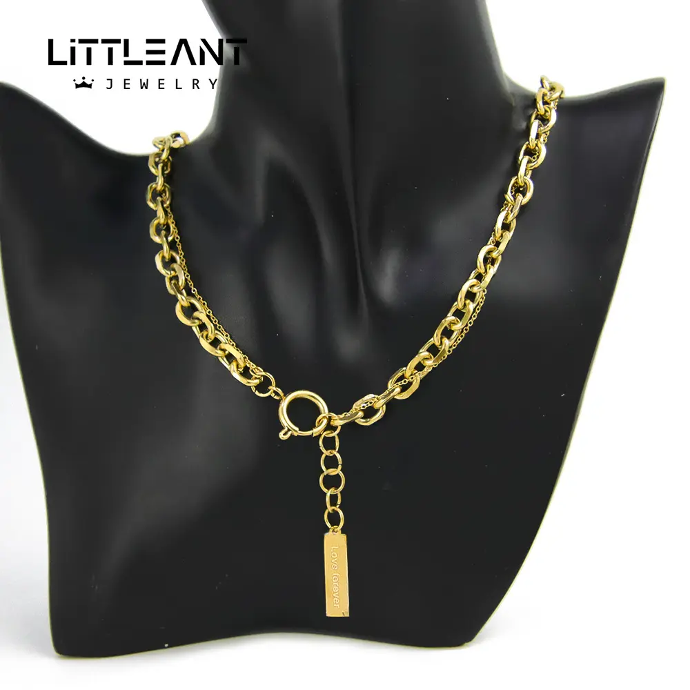 Little Ant Jewelry Kalung liontin kustom baru baja tahan karat Aku mencintaimu kalung