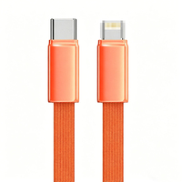 Câble de charge rapide USB-C Type C TPE et nylon tressé ultra-fin 1M pour iPhone séries 15/16/17, tablette et écouteurs