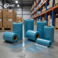 Film de protection auto-adhésif en PE en gros, largeur 50 cm, souple et translucide, pour la protection du verre, traitement par soufflage