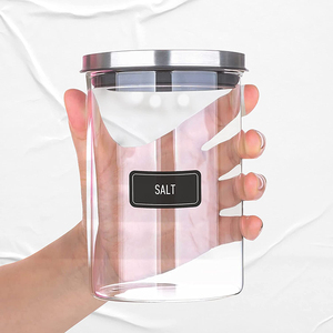 Nhãn Dán Lọ Đựng Lọ Thủy Tinh Màu Đen Không Thấm Nước Nhãn Dán Gia Vị Nhà Bếp - Product Image 4
