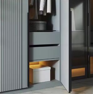 Modern Design Wardrobe Wood Clothes Wardrobe Furniture Uv Bedroom Closet Wardrobes From China - Product Image 3