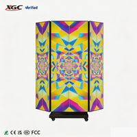 Écran LED pliable en trois parties, panneau LED sans soudure, affichage LED mobile pour la promotion des boutiques de mode, des halls de centres commerciaux et des stands d'exposition