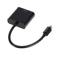 Câble adaptateur Mini DP vers VGA mâle-femelle 1080P à paire torsadée avec cuivre pur, longueur 20 cm et blindage combiné