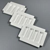 Plateau insert moulé en pâte à papier multi-compartiments personnalisé, en matériaux recyclés, pour emballage de coffret cadeau d'exposition, kit cosmétique couleur personnalisée