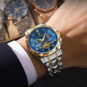 Montre de luxe Poedagar 972 pour homme, étanche, chronographe, aiguilles lumineuses, style décontracté, montre-bracelet tendance - Product Image 3