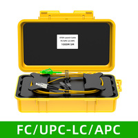 Caja de Cable de Lanzamiento OTDR de Fibra Óptica SC/APC-SC/UPC 1Km SM 1310/1550nm Eliminador de Zona Muerta