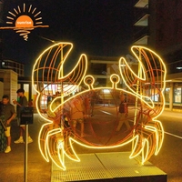 Éclairage LED décoratif tunnel vague océanique, allée extérieure étoile de mer pour Noël, affichage festif pour place commerciale, grand projet