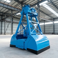 Grue de port hydraulique MRT 6-12 M avec télécommande radio, grappin de 1 à 20 mètres cubes, ouverture de mâchoire de 4500 mm pour céréales en vrac/engrais