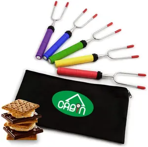 Premium Marshmallow Roosteren Sticks Set Van 5 Smores Spiesjes, Hot Dog Rvs Lange Camping Spiesjes