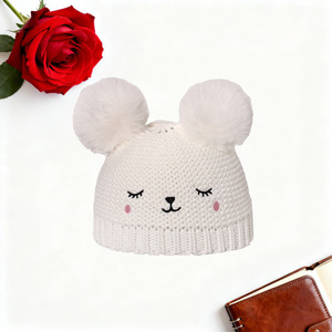 2025 Mới Bán Buôn Tùy Chỉnh Dễ Thương Phim Hoạt Hình Hình Dạng 52-54 Cm/17*17 Cm Acrylic Mềm Mại Và Giữ Ấm Chất Liệu Trẻ Em Beanie Mũ - Product Image 6