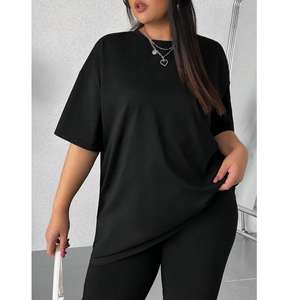 Camiseta de algodón orgánico para mujer Suave Cómoda 300 Gramos Peso Hombro caído - Product Image 5