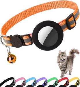 Collier Réfléchissant pour Chat avec Support AirTag et Clochette, Réglable avec Boucle de Sécurité Amovible pour une Utilisation Sûre - Product Image 1
