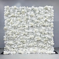 Nouvel Arrivage Mur de Fleurs Artificielles en Soie Détachable 5D Stéréo Moderne 8x8ft Luxe pour Mariages et Événements Intérieurs/Extérieurs