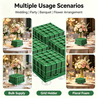 Mousse florale sèche verte de haute qualité en gros, carrée, pour la Saint-Valentin, décoration de mariage, ventouse en argile pour fleurs, écologique