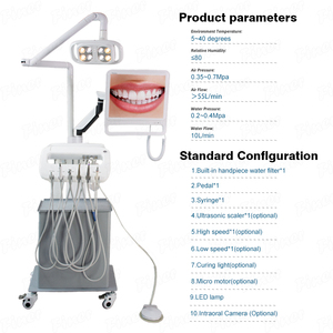 Đơn vị Nha khoa với đèn LED thú y thiết bị nha khoa di động đơn vị với Máy nén khí và siêu âm trong miệng máy ảnh - Product Image 6