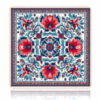 Tapis de Mahjong Floral Chinois Enroulable Antidérapant Housse de Table Décor Chinoiserie Jeu de Mahjong Américain en Velours Cristal