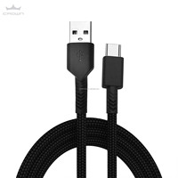 3A 2M Nylon trenzado USB2.0 Cable de datos de carga rápida con chaqueta de PVC USB C Rapide para Samsung IPhones Power Bank PC