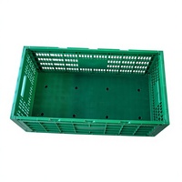 Caisse à œufs pliable en plastique PP pour volailles d'élevage, design maillé avec feuilles pliantes, caisse de transport et de stockage pliable pour poulailler