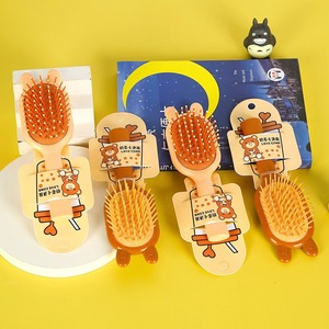 Cepillo de masaje con cojín para el cabello, 15-20 cm, para aliviar la cabeza, portátil, de resina, para niñas - Product Image 4
