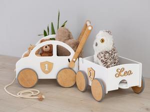 Wagon d'apprentissage en <span class=keywords><strong>bois</strong></span> souple personnalisé pour bébé Voiture jouet à pousser pour enfants avec rangement - Product Image 2