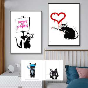 <span class=keywords><strong>Banksy</strong></span>-lienzo <span class=keywords><strong>de</strong></span> arte para pared, pintura nórdica, carteles e impresiones, imágenes <span class=keywords><strong>de</strong></span> pared para sala <span class=keywords><strong>de</strong></span> estar, <span class=keywords><strong>Cuadros</strong></span> abstractos, decoración - Product Image 2