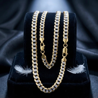 Nouvelle Mode Bijoux en Or Massif Véritable 18 Carats (Au750) Chaîne en Or Jaune Pur Collier Chaîne Cubaine en Or pour Hommes et Femmes Vente en Gros