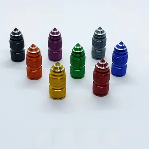 2024 New Design Aluminum Valve-Caps For Car Motorcycle And Bicycle Wheels Tyre Tire Air Valve Stem Cap Dust Cover