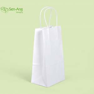 Bolsa de Papel Kraft Ecológica SenAng05, la Más Vendida, Personalizada, sin Asas, al por Mayor, de 25 cm, Blanca, para Luminarias - Product Image 4