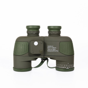 Jumelles HD étanches, antichoc et anti-buée pour l'extérieur 10x50 avec télémètre interne jusqu'à 1000 m de portée, mise au point manuelle - Product Image 1