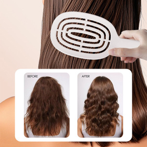 Cushion Comb Large Wide Tooth Self Cleaning Volumizing Paddle Brush For Home Hair Care - Product Image 1