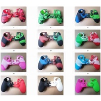 SYYTECH Housse de protection en silicone souple de couleur camouflage pour manette PS4