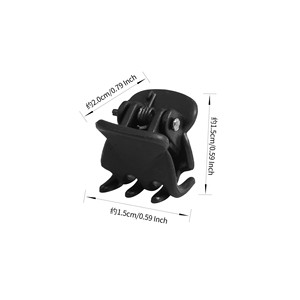 Pince à cheveux mini noire mate à double denture de 1,5 cm pour enfants et femmes, outils de coiffure princesse, vente en gros personnalisée - Product Image 2