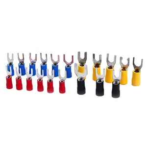 SV Series Copper brass fork insulated wire crimp terminal spade-shaped terminal