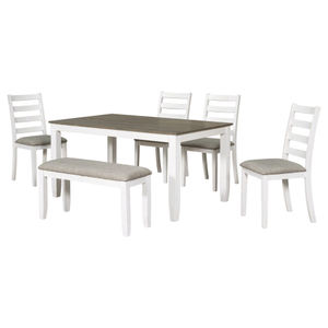 Hot Sale Modern Luxury Design Solid Wooden Dinning Room Furniture Dinner <b>Dining</b> Table <b>Set</b> With <b>4</b> Upholstered <b>Chairs</b> & a Bench - Product Image 6