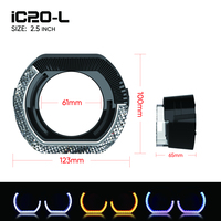 Cache de projecteur LED 5D Crystal Angel Eye pour phares de voiture, personnalisation et rétrofit de phares, logo personnalisé, fourniture OEM ODM