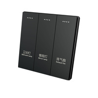 Nouvelle Arrivée 3 Boutons RS485 Modbus Protocole Smart Hôtel Led Lumière Interrupteur Mural