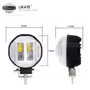 Mini 45W UTV ATV Motocicleta 45W Faros antiniebla Pod Rojo Azul 12V Ámbar Bicolor 24V Luz estroboscópica de 3 pulgadas LED Luz <span class=keywords><strong>d</strong></span> - Product Image 2