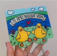 Clips en acrylique Kawaii - Porte-badge double face et accessoires de porte-clés - Clips PP personnalisés