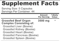 Suppléments Healthife Capsule d'organe de boeuf nourri à l'herbe Capsules de poudre de foie de boeuf nourri à l'herbe Halal