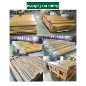 Divisorio per Ambienti in <span class=keywords><strong>Legno</strong></span> di Bambù Naturale, Pannelli Pieghevoli Ondulati in Stile Art Déco Moderno per Soggiorni, Hotel e Arredamento Casa - Product Image 5