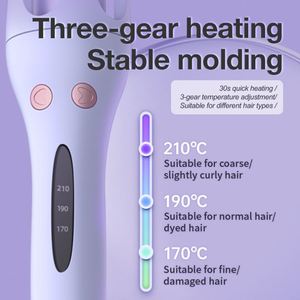 Rizador de Pelo Giratorio Profesional Automático con 3 Temperaturas, Pantalla LCD y Calentamiento Rápido - Product Image 1