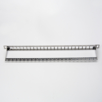 19 Inci 0,5u Sangat Terintegrasi 24Port STP Panel Patch Kosong Stainless Steel Panel Patch Kosong