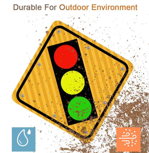 Señal de advertencia de cruce de metal impermeable preperforada de aluminio, señal de tráfico con energía solar intermitente, señales de <span class=keywords><strong>adelante</strong></span> - Product Image 5