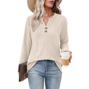 Womens Knitted Sweater Long Sleeve V <b>Neck</b> Button Top Casual Autumn Outfit Breathable Lightweight Cardigan - Product Image 3