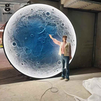 Lampe murale solaire en forme de croissant de lune pour la décoration de villas et de jardins, éclairage d'ambiance