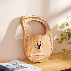 Cega instrumento musical de malha artesanal, instrumento de corda de mahogany com 16 cordas
