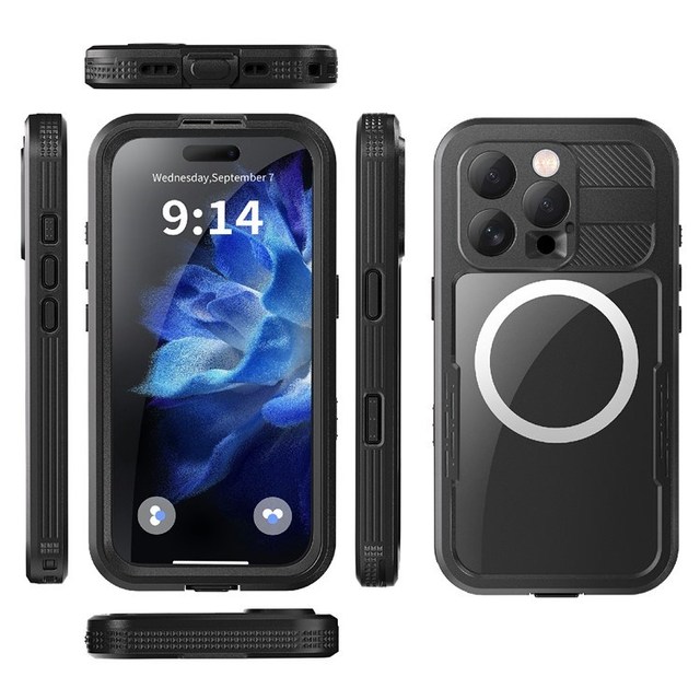 SHELLBOX Ultra IP68 Waterproof Clear Phone Cover for iPhone 16 Pro Max Series & for Samsung S24 Plus Mobile Phone Cases
