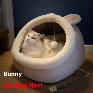 Chenil pour animaux de compagnie quatre saisons tissu à motif solide semi-fermé chaud en hiver avec boîtes d'emballage pour chats chiens choix populaire - Product Image 5