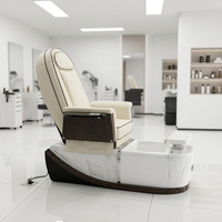 Spa pour les ongles professionnel de luxe européen unique, pédicure, bain à remous électrique, acier inoxydable, massage des pieds réglable en verre/plastique