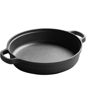 Sartén Wok <span class=keywords><strong>de</strong></span> <span class=keywords><strong>Hierro</strong></span> <span class=keywords><strong>Fundido</strong></span> Más Vendida, Olla Poco Profunda, Sartén Antiadherente sin Recubrimiento, Sartén para Freír, Cacerola - Product Image 1